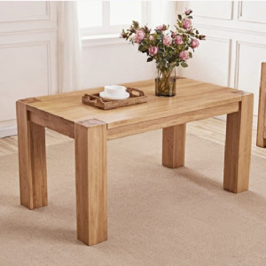 ChunKy Oak : Bàn Ăn Chân Trụ - Dài 1m2 x Rộng 80cm  